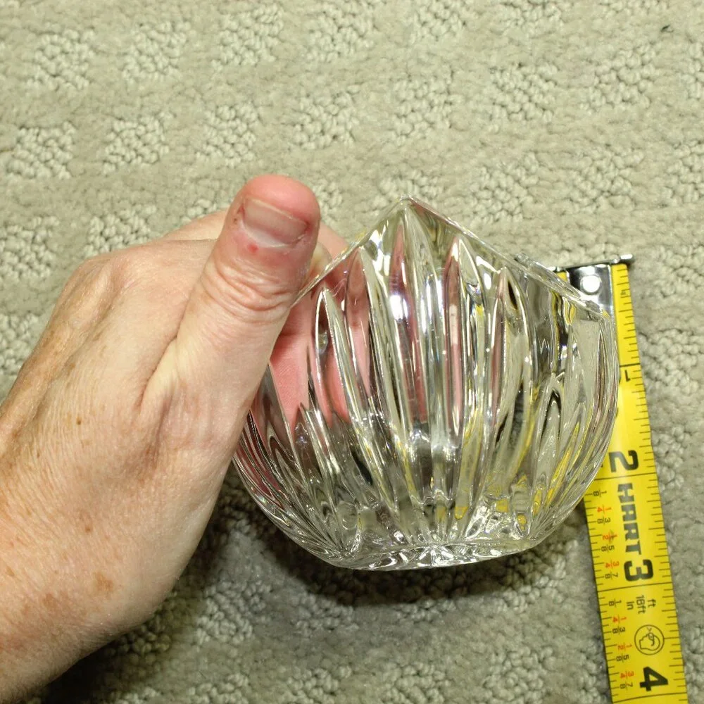 Vintage Mikasa Pierpoint Crystal 3 Point Votive Candle Holder 3.5